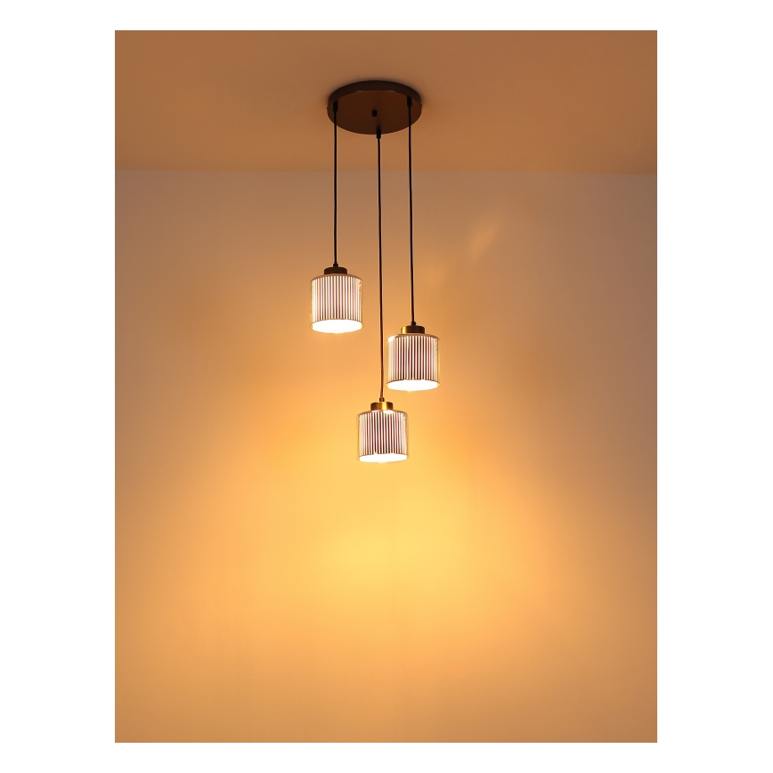 Globo - Luster na lanku 3xE27/60W/230V lesklý chróm pr. 33 cm