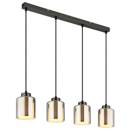 Globo - Luster na lanku 4xE27/60W/230V lesklý chróm