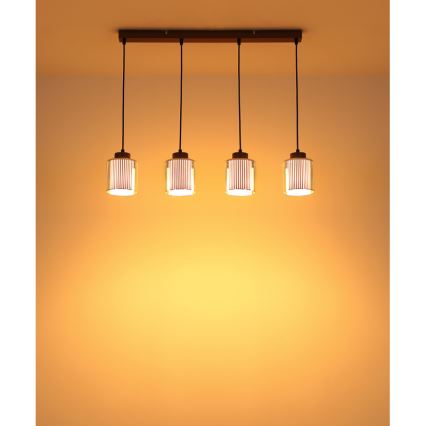 Globo - Luster na lanku 4xE27/60W/230V lesklý chróm