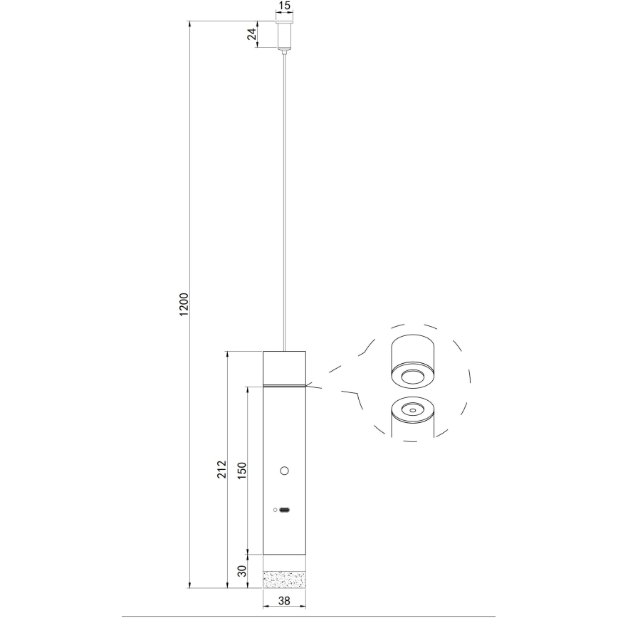 Globo - LED stmievateľné dotykové nabíjateľné svietidlo 2v1 LED/2W/230/5V matný chróm