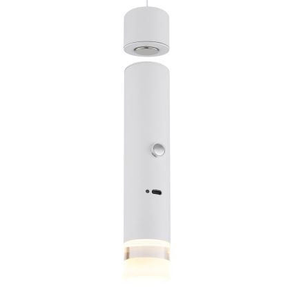 Globo - LED Stmievateľné dotykové nabíjacie svietidlo 2v1 LED/2W/230/5V biela