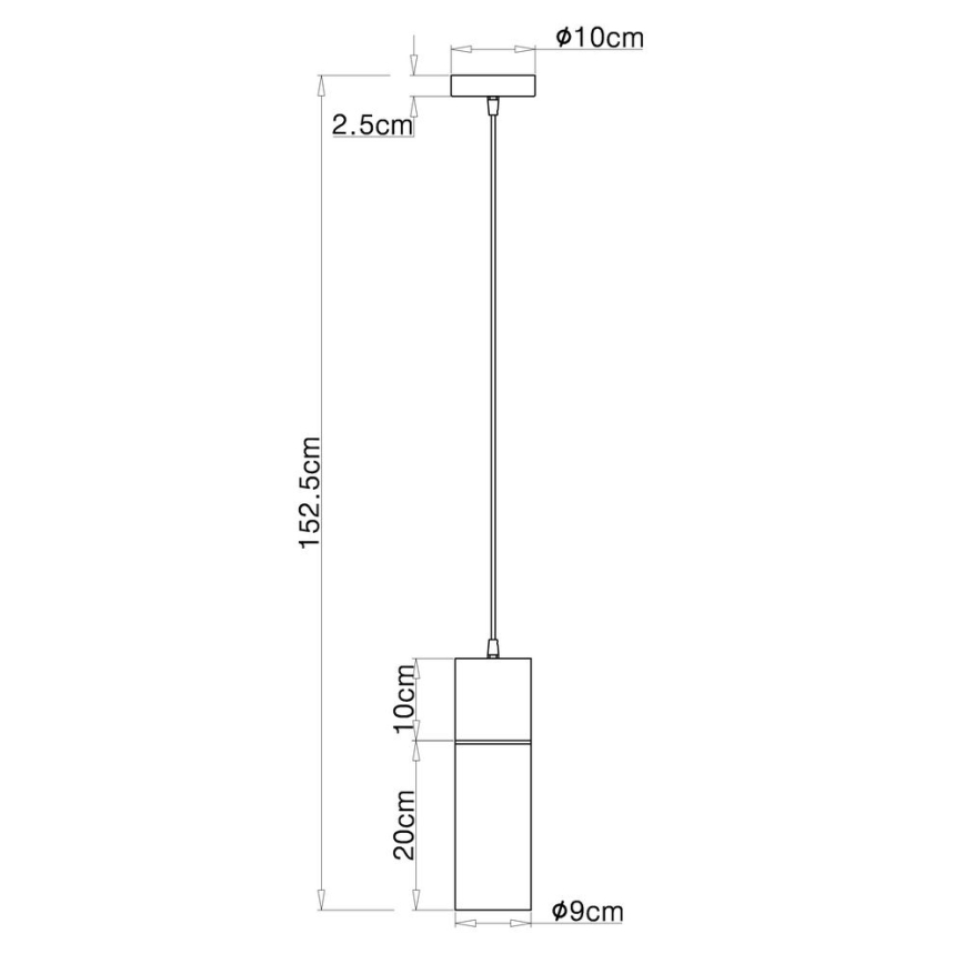 Globo - Luster na lanku 1xE27/25W/230V pr. 10,5 cm čierna