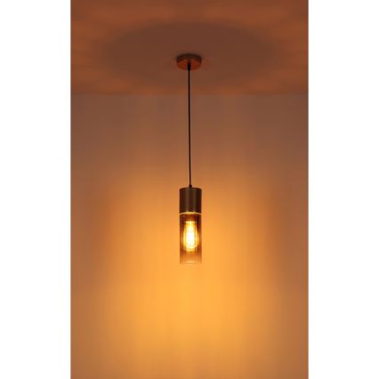 Globo - Závesné svietidlo na kábli 1xE27/25W/230V bronzové pr. 10,5 cm