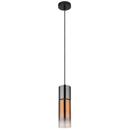 Globo - Luster na lanku 1xE27/25W/230V pr. 10,5 cm čierna/medená