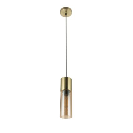 Globo - Luster na lanku 1xE27/25W/230V pr. 10,5 cm mosadz