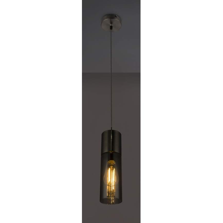 Globo - Luster na lanku 1xE27/25W/230V pr. 10,5 cm matný chróm