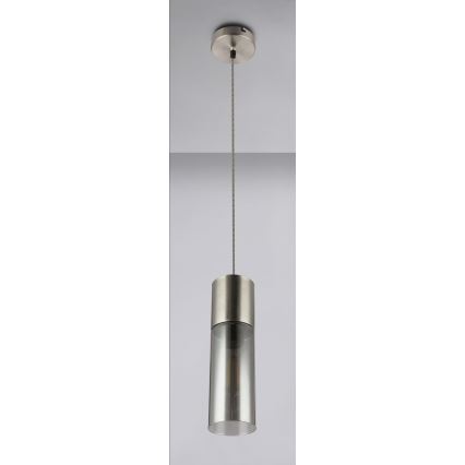 Globo - Luster na lanku 1xE27/25W/230V pr. 10,5 cm matný chróm
