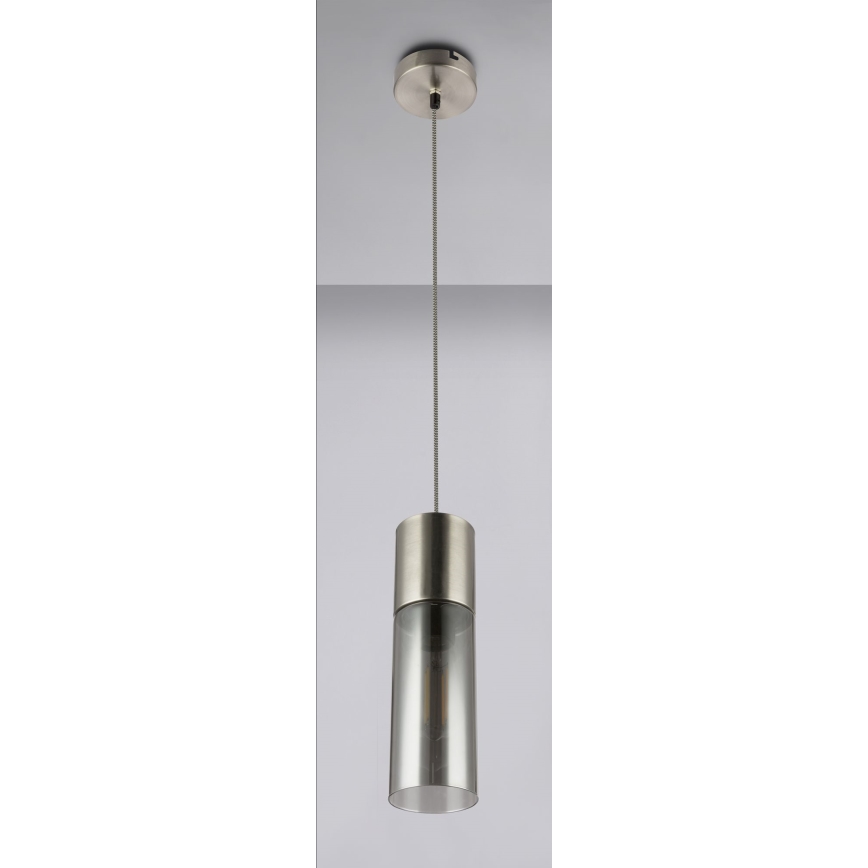 Globo - Luster na lanku 1xE27/25W/230V pr. 10,5 cm matný chróm