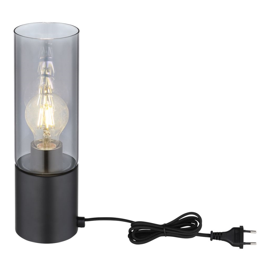 Globo - Dotyková stolná lampa 1xE27/25W/230V pr. 9 cm čierna