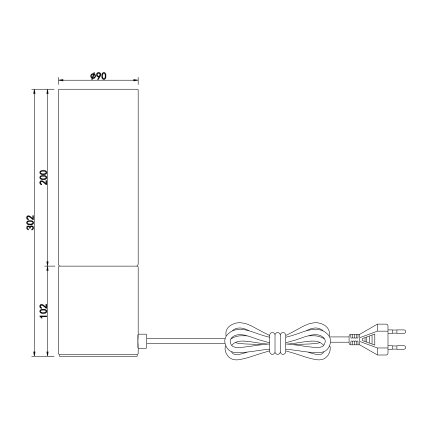 Globo - Dotyková stolná lampa 1xE27/25W/230V pr. 9 cm čierna
