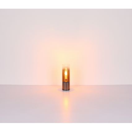 Globo - Dotyková stolná lampa 1xE27/25W/230V pr. 9 cm čierna/medená