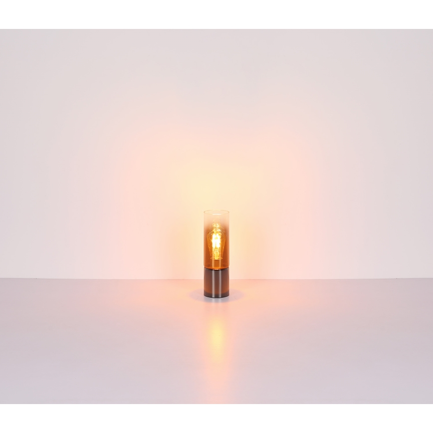 Globo - Dotyková stolná lampa 1xE27/25W/230V pr. 9 cm čierna/medená
