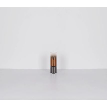 Globo - Dotyková stolná lampa 1xE27/25W/230V pr. 9 cm čierna/medená