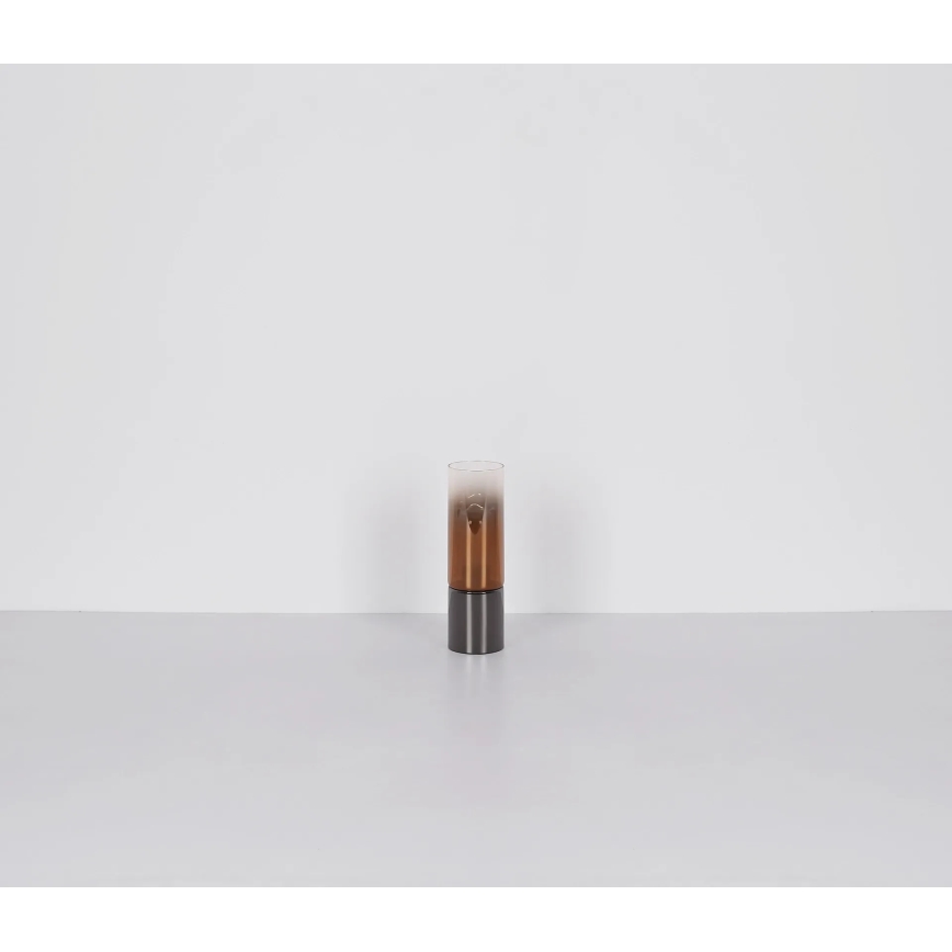 Globo - Dotyková stolná lampa 1xE27/25W/230V pr. 9 cm čierna/medená
