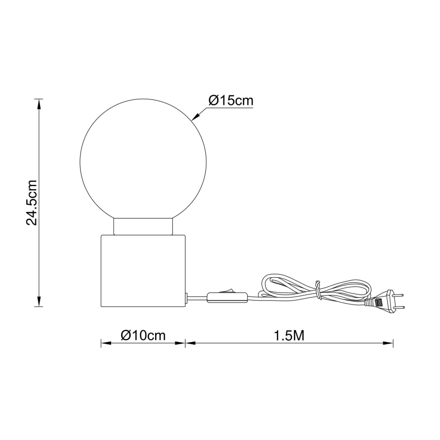 Globo - Stolná lampa 1xE14/25W/230V lesklý chróm
