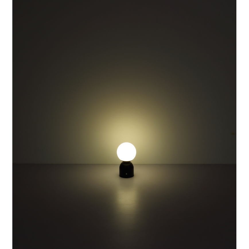 Globo - LED Stmievateľná dotyková stolná lampa LED/2,5W/3,7V 2700/4000/65000K 1800 mAh USB čierna