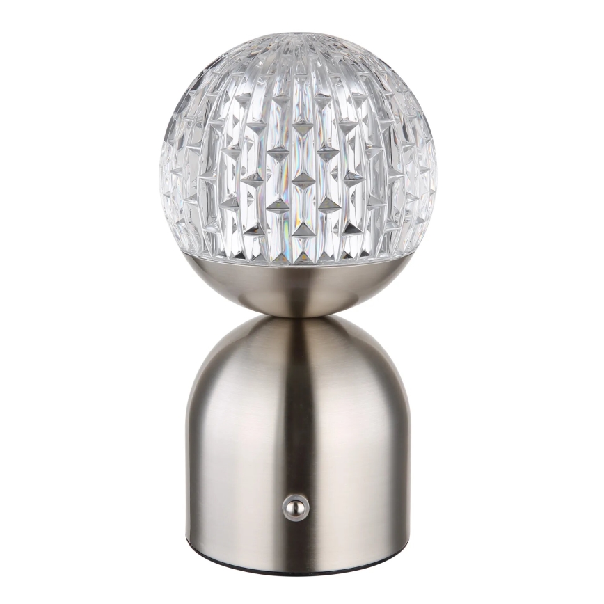 Globo - LED Stmievateľná dotyková stolná lampa LED/2,5W/3,7V 2700/4000/6500K 1800 mAh USB matný chróm