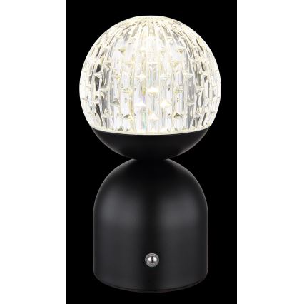 Globo - LED Stmievateľná dotyková stolná lampa LED/2,5W/3,7V 2700/4000/6500K 1800 mAh USB čierna