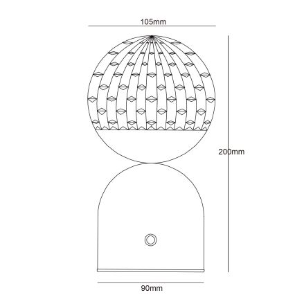 Globo - LED Stmievateľná dotyková stolná lampa LED/2,5W/3,7V 2700/4000/6500K 1800 mAh USB čierna