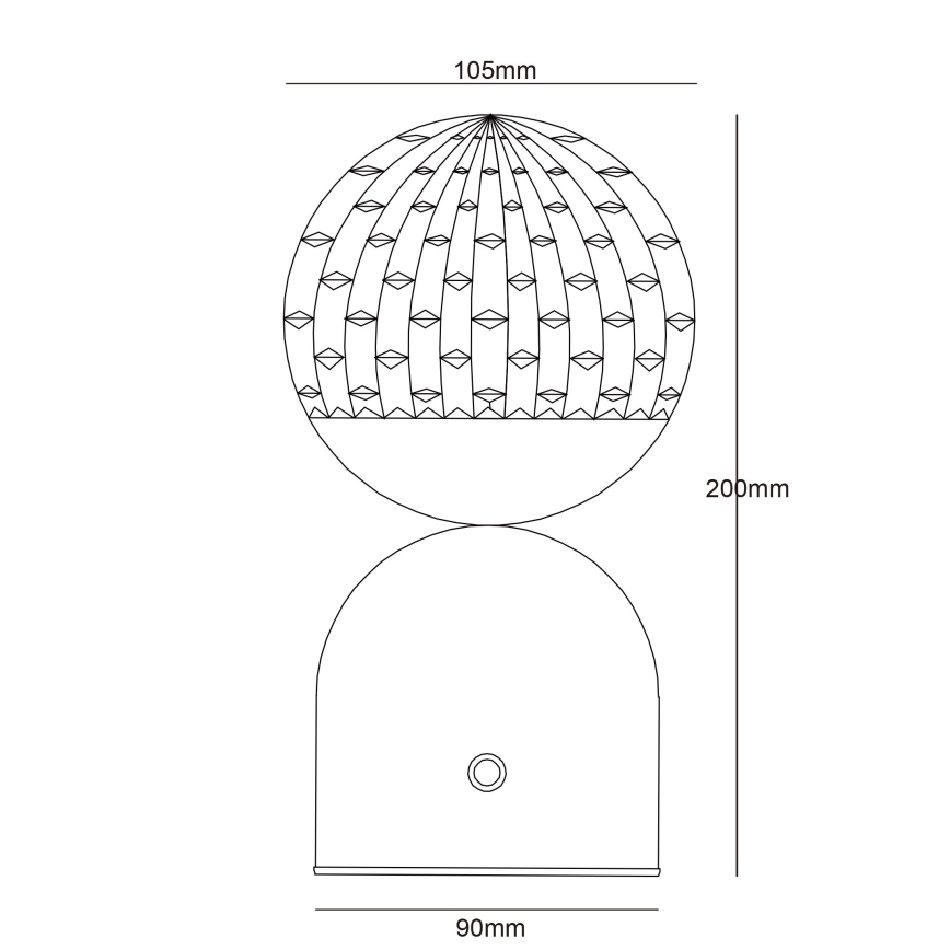 Globo - LED Stmievateľná dotyková stolná lampa LED/2,5W/3,7V 2700/4000/6500K 1800 mAh USB čierna