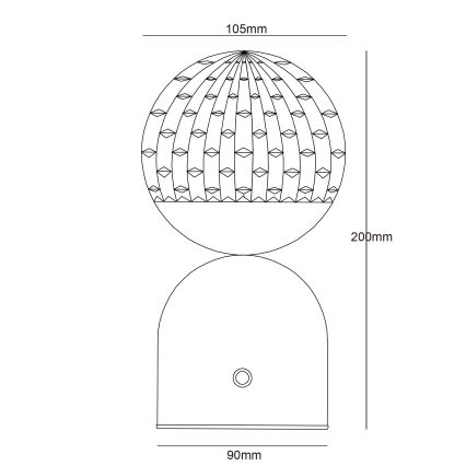 Globo - LED Stmievateľná dotyková stolná lampa LED/2,5W/3,7V 2700/4000/65000K 1800 mAh USB biela
