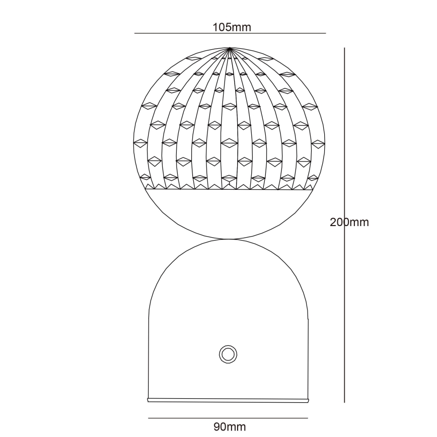 Globo - LED Stmievateľná dotyková stolná lampa LED/2,5W/3,7V 2700/4000/65000K 1800 mAh USB biela