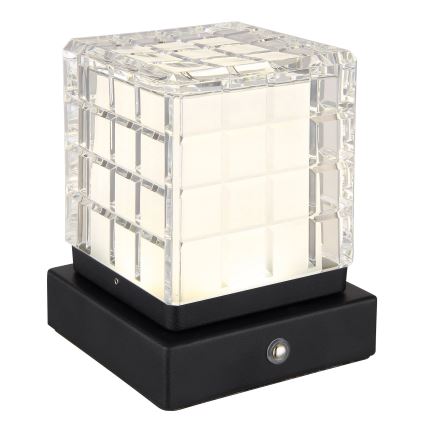 Globo - LED Stmievateľná dotyková stolná lampa LED/2,5W/3,7V 2700K/4000K/6500K 1800 mAh USB čierna
