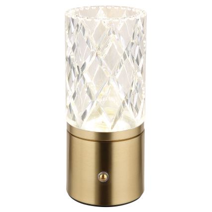 Globo - LED Stmievateľná dotyková stolná lampa LED/2,5W/3,7V 2700K/4000K/6500K 1800 mAh USB zlatá