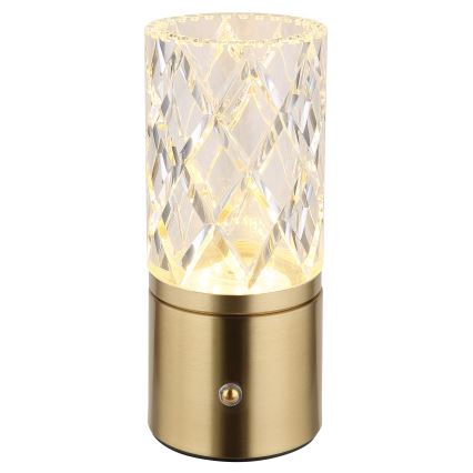 Globo - LED Stmievateľná dotyková stolná lampa LED/2,5W/3,7V 2700K/4000K/6500K 1800 mAh USB zlatá