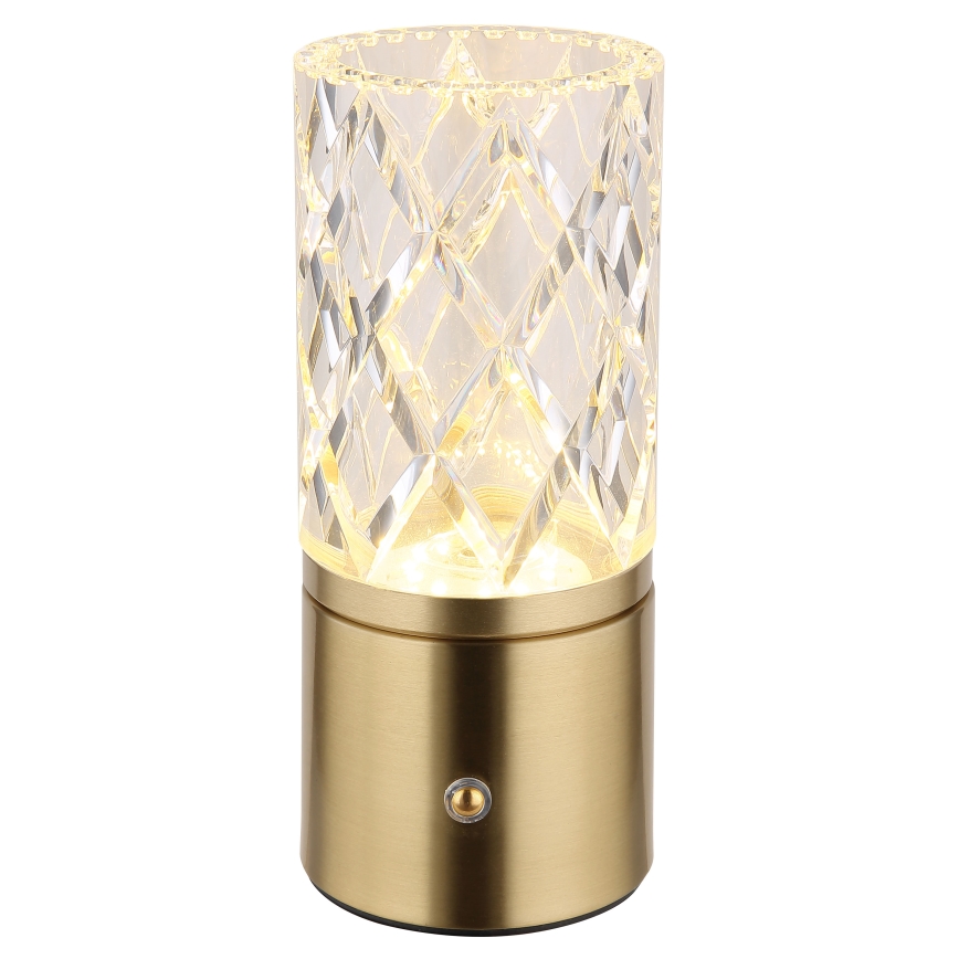 Globo - LED Stmievateľná dotyková stolná lampa LED/2,5W/3,7V 2700K/4000K/6500K 1800 mAh USB zlatá