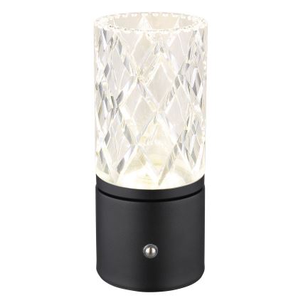 Globo - LED Stmievateľná dotyková stolná lampa LED/2,5W/3,7V 2700K/4000K/6500K 1800 mAh USB čierna