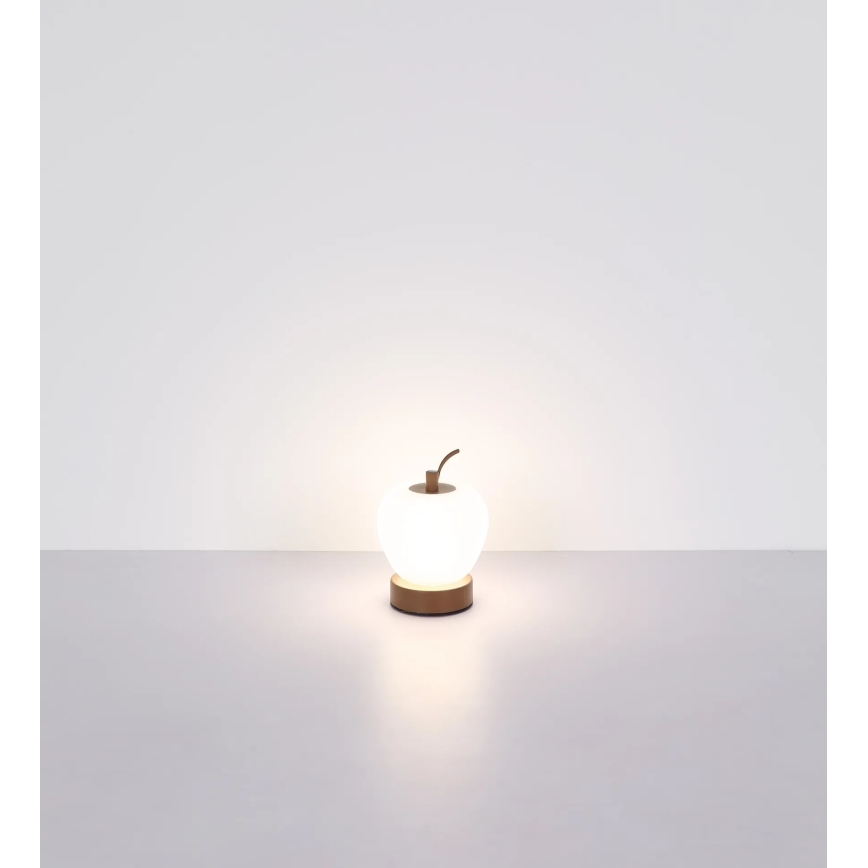 Globo - LED Stmievateľná dotyková stolná lampa LED/2W/3,7V 2700K/4000K/6500K 1200 mAh USB hnedá