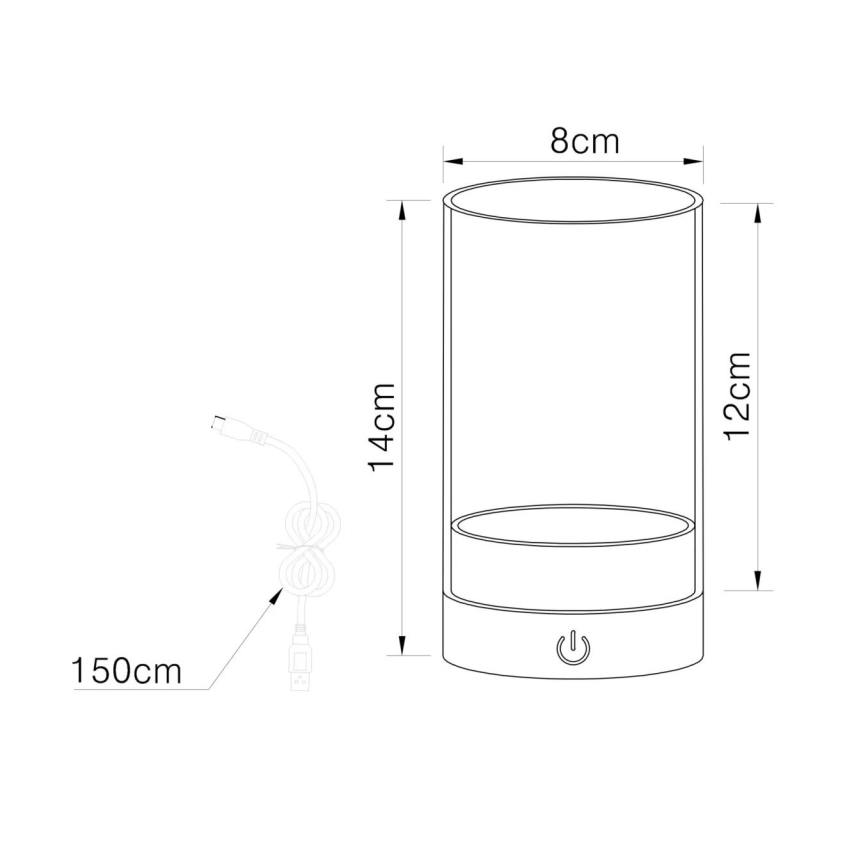 Globo - LED Vonkajšia stmievateľná nabíjacia dotyková stolná lampa LED/2W/3,7V 2700/4000/6500K 1200mAh IP44 zelená