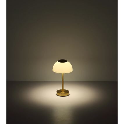 Globo - stmievateľná nabíjateľná LED stolová lampa LED/2,5W/5V 1800 mAh 2700K/4000K/6500K mosadz