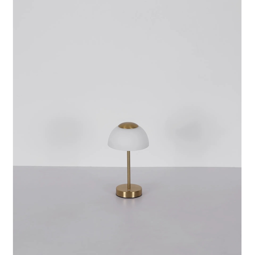 Globo - stmievateľná nabíjateľná LED stolová lampa LED/2,5W/5V 1800 mAh 2700K/4000K/6500K mosadz