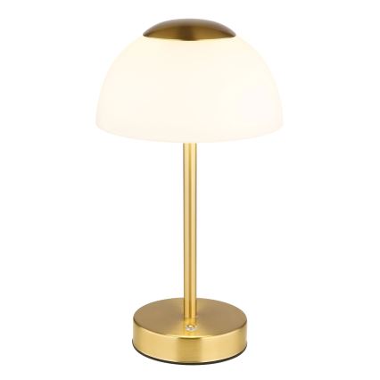 Globo - LED Stmievateľná nabíjacia stolná lampa LED/2,5W/5V 1800mAh 2700K/4000K/6500K mosadz