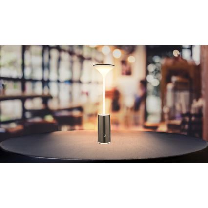 Globo - LED Stmievateľná nabíjacia dotyková stolná lampa LED/1,2W/3,7V 3000K 1500mAh čierna