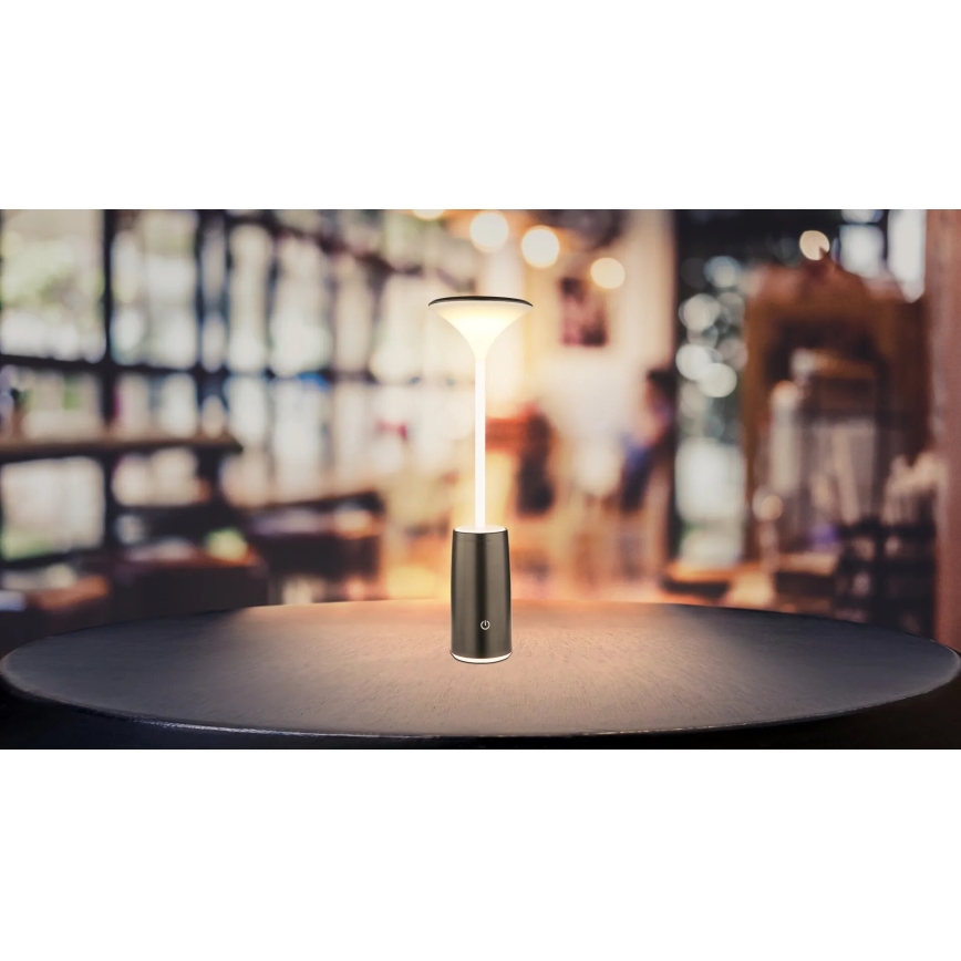 Globo - LED Stmievateľná nabíjacia dotyková stolná lampa LED/1,2W/3,7V 3000K 1500mAh čierna