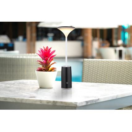 Globo - LED Stmievateľná nabíjacia dotyková stolná lampa LED/1,2W/3,7V 3000K 1500mAh čierna