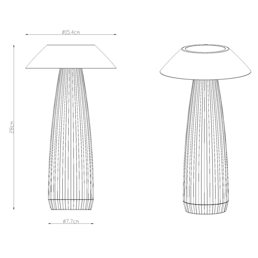 Globo - LED Stmievateľná nabíjacia dotyková stolná lampa LED/1W/3,7V 3000K 1200mAh biela
