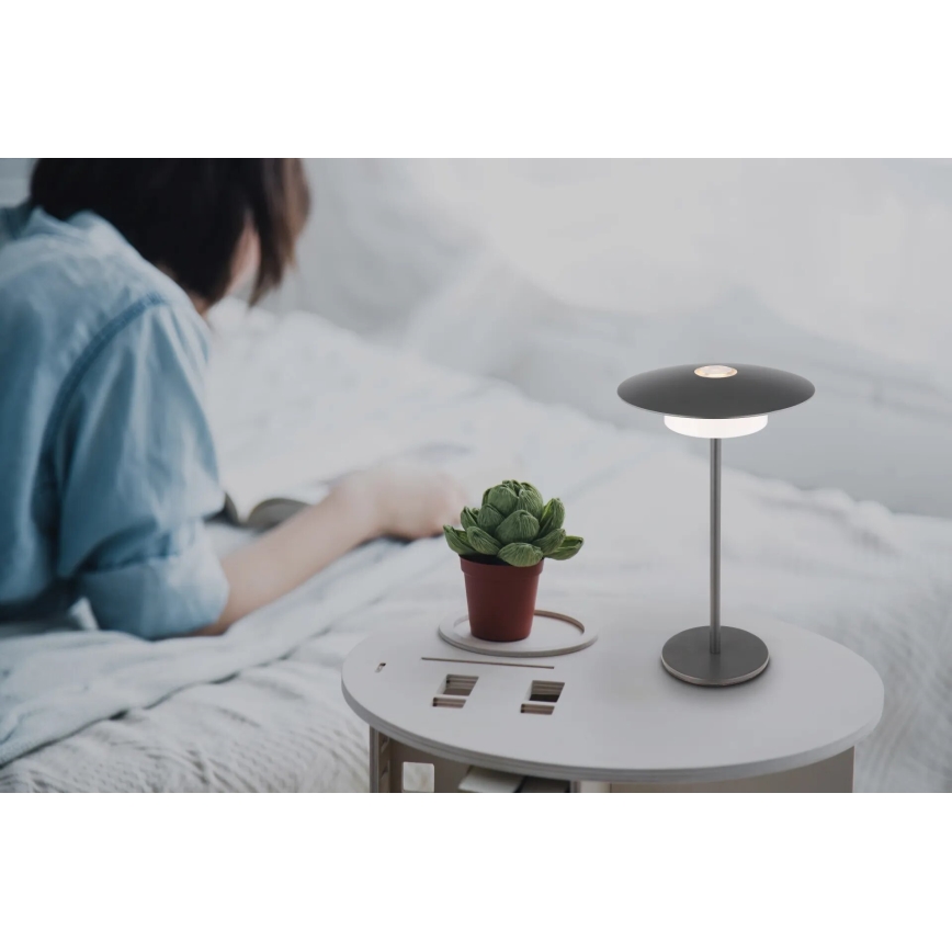 Globo - LED Vonkajšia nabíjacia dotyková stolná lampa LED/3W/3,7V 1800/2700/3000K IP44 1800 mAh šedá
