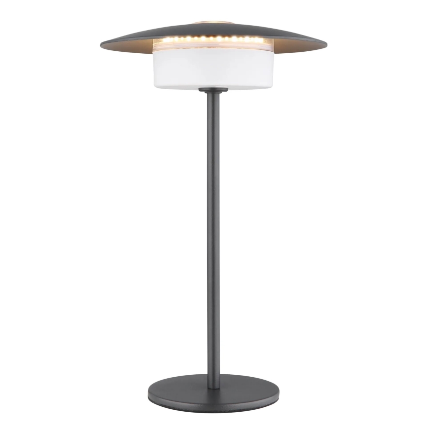 Globo - LED Vonkajšia nabíjacia dotyková stolná lampa LED/3W/3,7V 1800/2700/3000K IP44 1800 mAh šedá