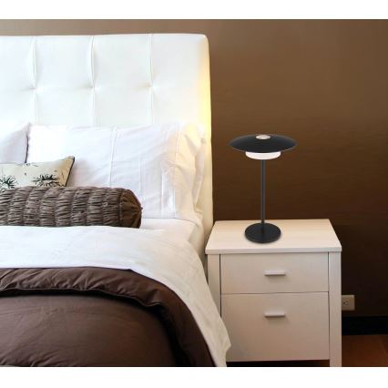 Globo - LED Vonkajšia nabíjacia dotyková stolná lampa LED/3W/3,7V 1800/2700/3000K IP44 1800 mAh čierna
