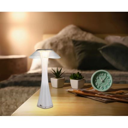 Globo - LED Stmievateľná nabíjacia stolná lampa LED/2,5W/3,7V 1200mAh 2700K/4500K/6500K biela