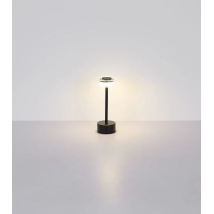 Globo - LED Stmievateľná nabíjacia dotyková stolná lampa LED/2,5W/3,7V 2700/4000/6500K 1800mAh čierna