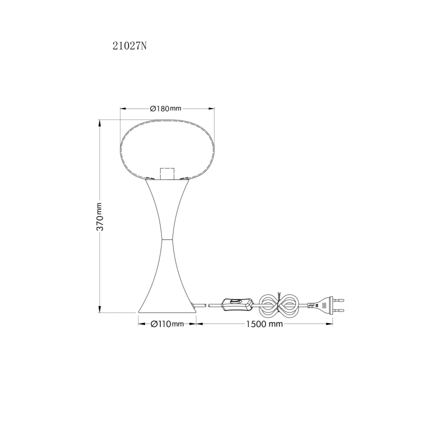 Globo - Stolná lampa 1xE14/25W/230V matný chróm