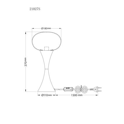 Globo - Stolná lampa 1xE14/25W/230V čierna