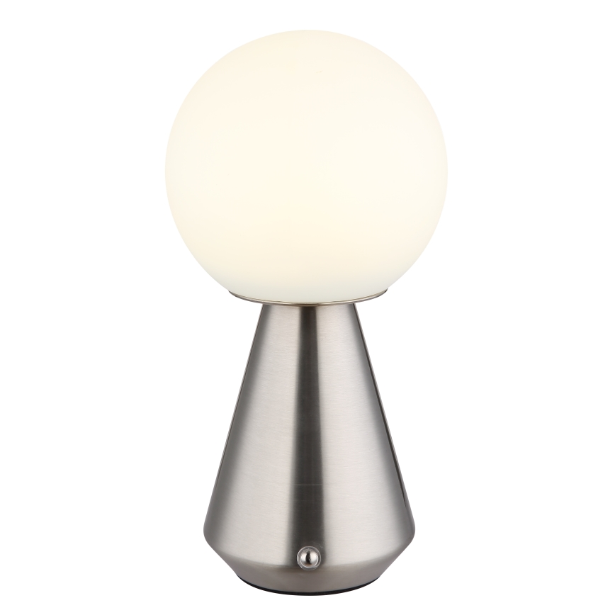 Globo - LED Stmievateľná dotyková vonkajšia stolná lampa LED/1,5W/5V 3000/4500/6500K 1800 mAh IP41 matný chróm