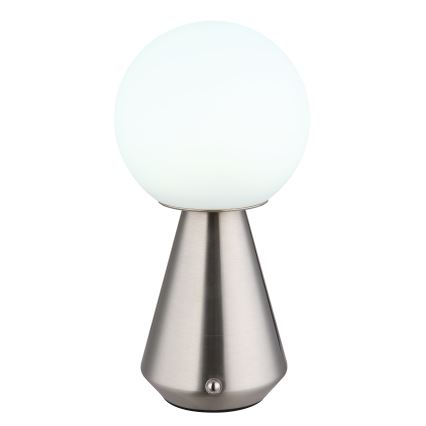 Globo - LED Stmievateľná dotyková vonkajšia stolná lampa LED/1,5W/5V 3000/4500/6500K 1800 mAh IP41 matný chróm