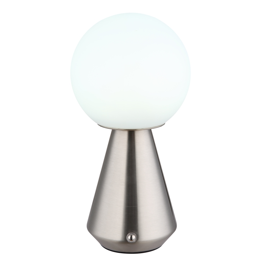Globo - LED Stmievateľná dotyková vonkajšia stolná lampa LED/1,5W/5V 3000/4500/6500K 1800 mAh IP41 matný chróm